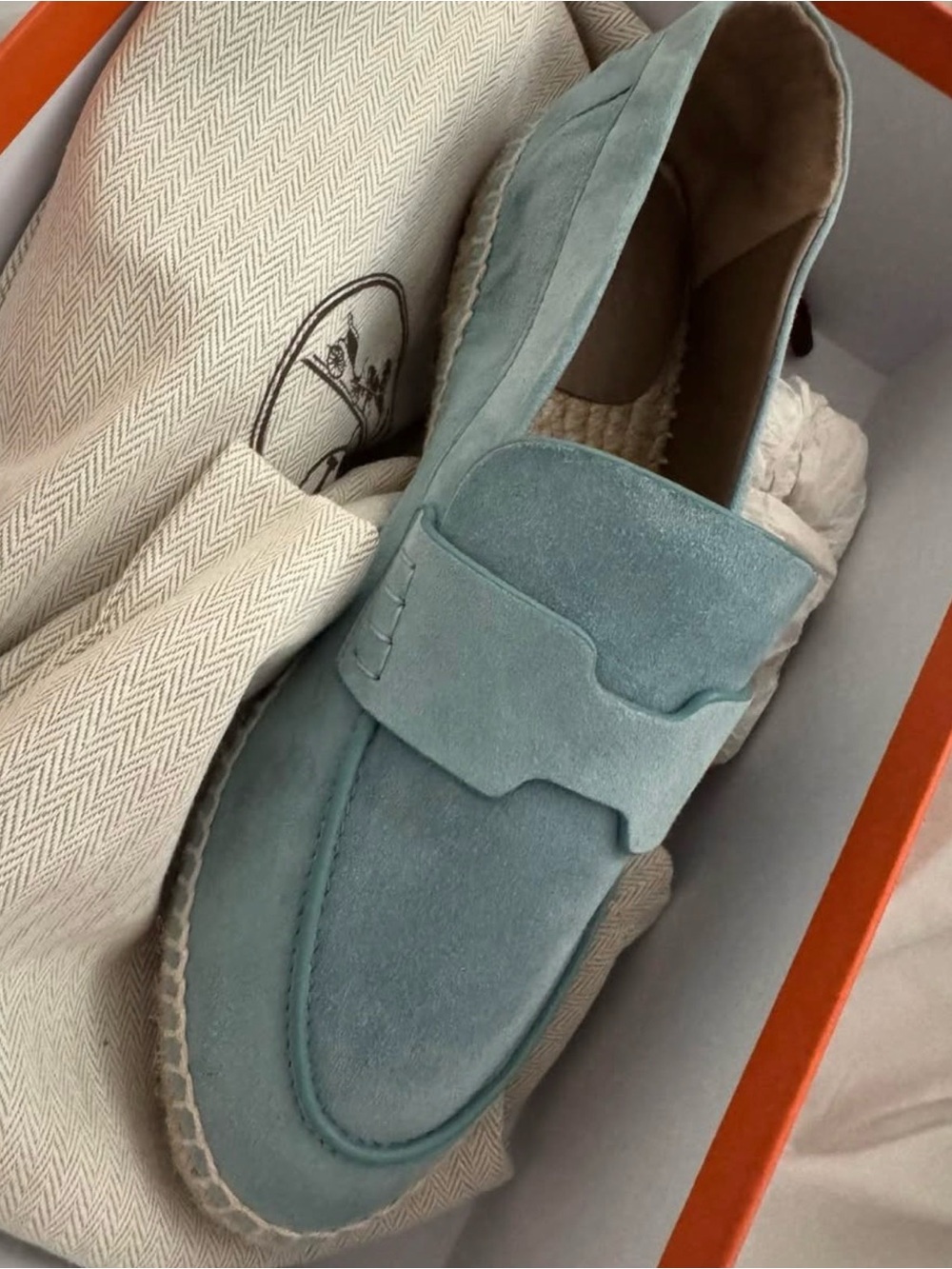 Hermes Suede Loafers